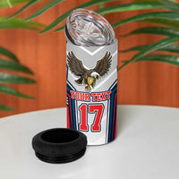 Custom United States Cricket 4 in 1 Can Cooler Tumbler USA Go Champions and Eagle Mascot Style