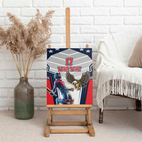 Custom United States Cricket Canvas Wall Art USA Go Champions and Eagle Mascot Style