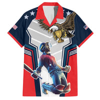 Custom United States Cricket Family Matching Puletasi and Hawaiian Shirt USA Go Champions and Eagle Mascot Style