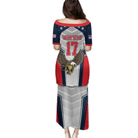 Custom United States Cricket Family Matching Puletasi and Hawaiian Shirt USA Go Champions and Eagle Mascot Style