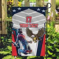 Custom United States Cricket Garden Flag USA Go Champions and Eagle Mascot Style