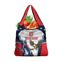 Custom United States Cricket Grocery Bag USA Go Champions and Eagle Mascot Style