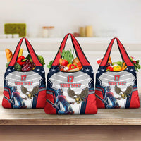 Custom United States Cricket Grocery Bag USA Go Champions and Eagle Mascot Style