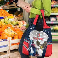 Custom United States Cricket Grocery Bag USA Go Champions and Eagle Mascot Style