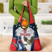 Custom United States Cricket Grocery Bag USA Go Champions and Eagle Mascot Style