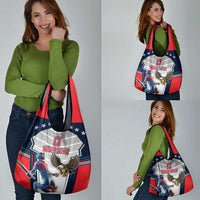 Custom United States Cricket Grocery Bag USA Go Champions and Eagle Mascot Style