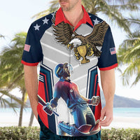 Custom United States Cricket Hawaiian Shirt USA Go Champions and Eagle Mascot Style