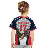 Custom United States Cricket Kid T Shirt USA Go Champions and Eagle Mascot Style