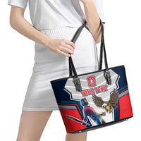 Custom United States Cricket Leather Tote Bag USA Go Champions and Eagle Mascot Style