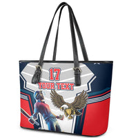Custom United States Cricket Leather Tote Bag USA Go Champions and Eagle Mascot Style