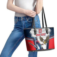 Custom United States Cricket Leather Tote Bag USA Go Champions and Eagle Mascot Style