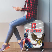 Custom United States Cricket Luggage Cover USA Go Champions and Eagle Mascot Style