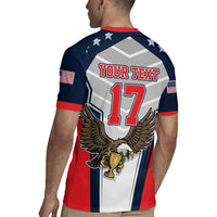 Custom United States Cricket Rugby Jersey USA Go Champions and Eagle Mascot Style