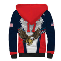 Custom United States Cricket Sherpa Hoodie USA Go Champions and Eagle Mascot Style