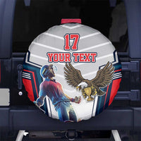 Custom United States Cricket Spare Tire Cover USA Go Champions and Eagle Mascot Style