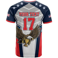 Custom United States Cricket T Shirt USA Go Champions and Eagle Mascot Style