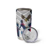 Custom United States Cricket Tumbler Cup USA Go Champions and Eagle Mascot Style