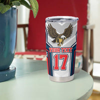Custom United States Cricket Tumbler Cup USA Go Champions and Eagle Mascot Style