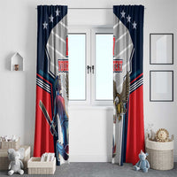 Custom United States Cricket Window Curtain USA Go Champions and Eagle Mascot Style