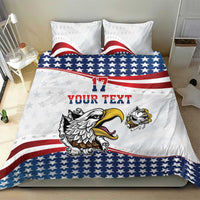 Custom United States Soccer Bedding Set USA Eagle Mascot Style