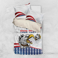 Custom United States Soccer Bedding Set USA Eagle Mascot Style