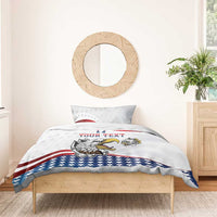 Custom United States Soccer Bedding Set USA Eagle Mascot Style