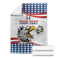 Custom United States Soccer Blanket USA Eagle Mascot Style