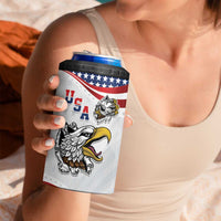 Custom United States Soccer 4 in 1 Can Cooler Tumbler USA Eagle Mascot Style