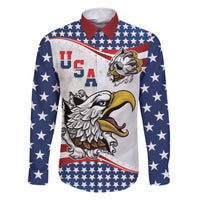 Custom United States Soccer Family Matching Long Sleeve Bodycon Dress and Hawaiian Shirt USA Eagle Mascot Style