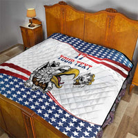 Custom United States Soccer Quilt USA Eagle Mascot Style