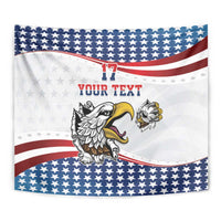 Custom United States Soccer Tapestry USA Eagle Mascot Style