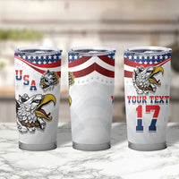 Custom United States Soccer Tumbler Cup USA Eagle Mascot Style