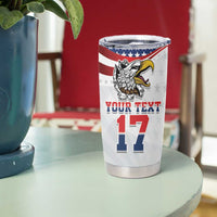 Custom United States Soccer Tumbler Cup USA Eagle Mascot Style