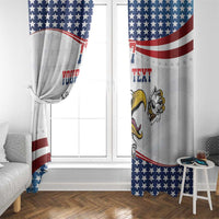 Custom United States Soccer Window Curtain USA Eagle Mascot Style