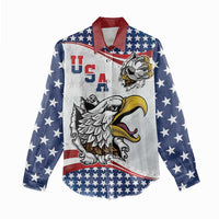 Custom United States Soccer Women Casual Shirt USA Eagle Mascot Style