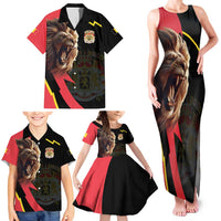 Belgium Coat of Arms Family Matching Tank Maxi Dress and Hawaiian Shirt Angry Lion