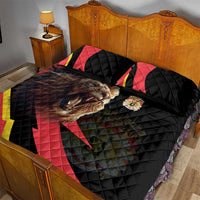 Belgium Coat of Arms Quilt Bed Set Angry Lion