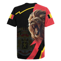 Belgium Coat of Arms Rugby Jersey Angry Lion