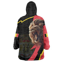 Belgium Coat of Arms Wearable Blanket Hoodie Angry Lion