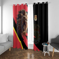 Belgium Coat of Arms Window Curtain Angry Lion