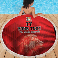 Custom Belgium Football We are Champions Beach Blanket Red Style Come on De Rode Duivels