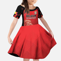 Custom Belgium Football We are Champions Family Matching Mermaid Dress and Hawaiian Shirt Red Style Come on De Rode Duivels