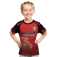 Custom Belgium Football We are Champions Kid T Shirt Red Style Come on De Rode Duivels