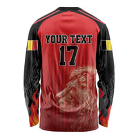 Custom Belgium Football We are Champions Long Sleeve Shirt Red Style Come on De Rode Duivels