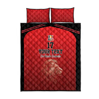 Custom Belgium Football We are Champions Quilt Bed Set Red Style Come on De Rode Duivels