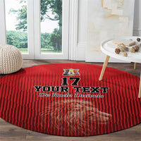 Custom Belgium Football We are Champions Round Carpet Red Style Come on De Rode Duivels