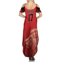Custom Belgium Football We are Champions Summer Maxi Dress Red Style Come on De Rode Duivels