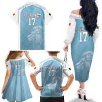 Custom Belgium Football We are Champions Family Matching Off The Shoulder Long Sleeve Dress and Hawaiian Shirt Blue Style Come on De Rode Duivels