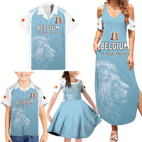 Custom Belgium Football We are Champions Family Matching Summer Maxi Dress and Hawaiian Shirt Blue Style Come on De Rode Duivels