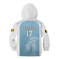 Custom Belgium Football We are Champions Kid Hoodie Blue Style Come on De Rode Duivels